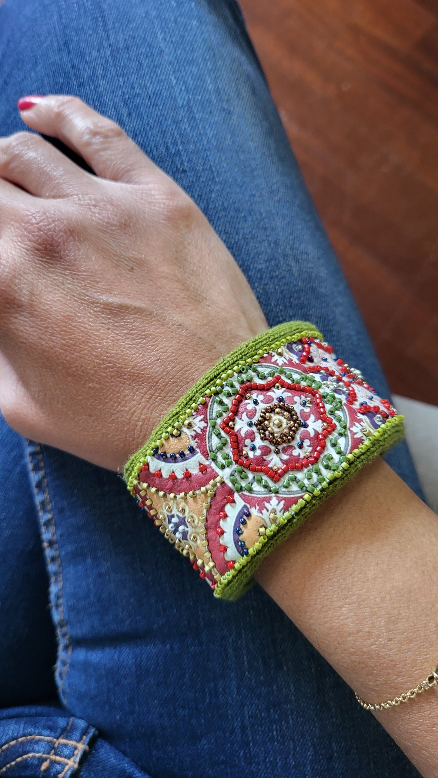 Bracciale Arabesque in cashmere