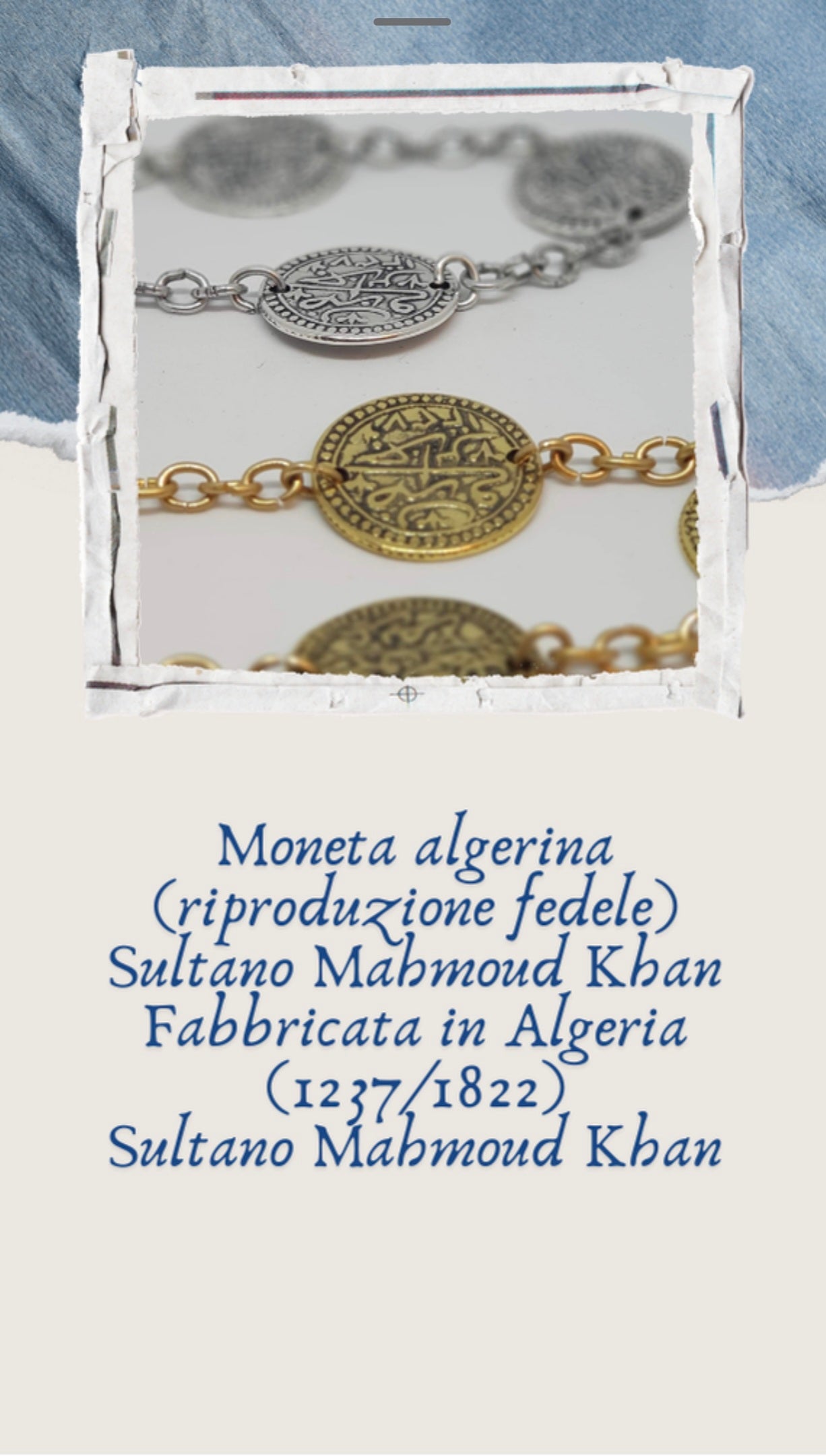 022 - Bracciale con moneta Algerina