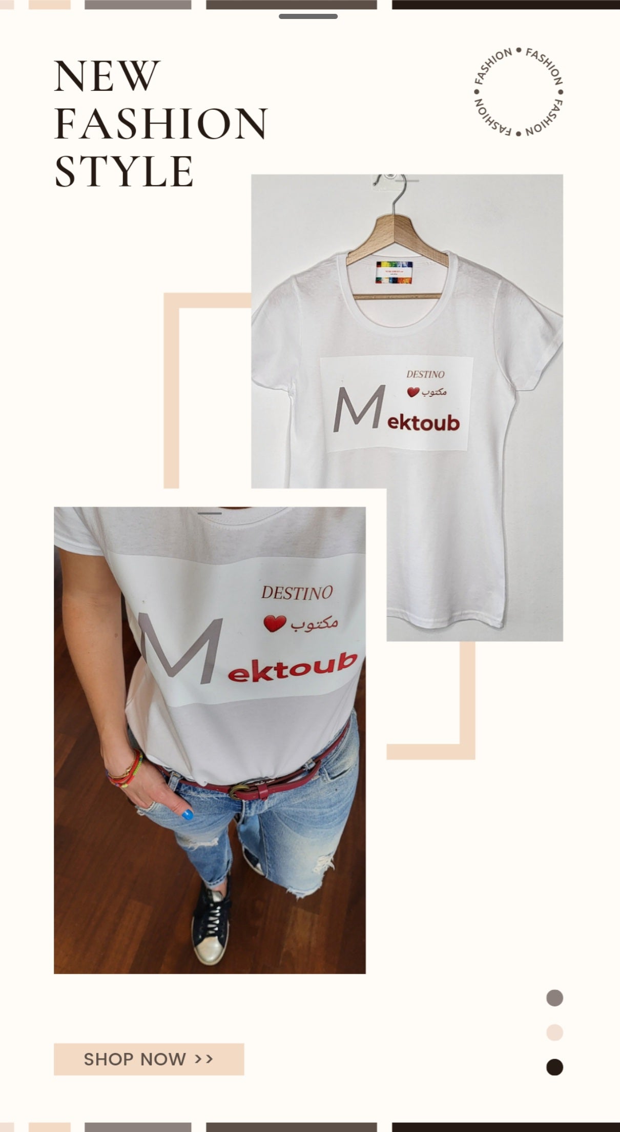 T-shirt MEKTOUB (destino)