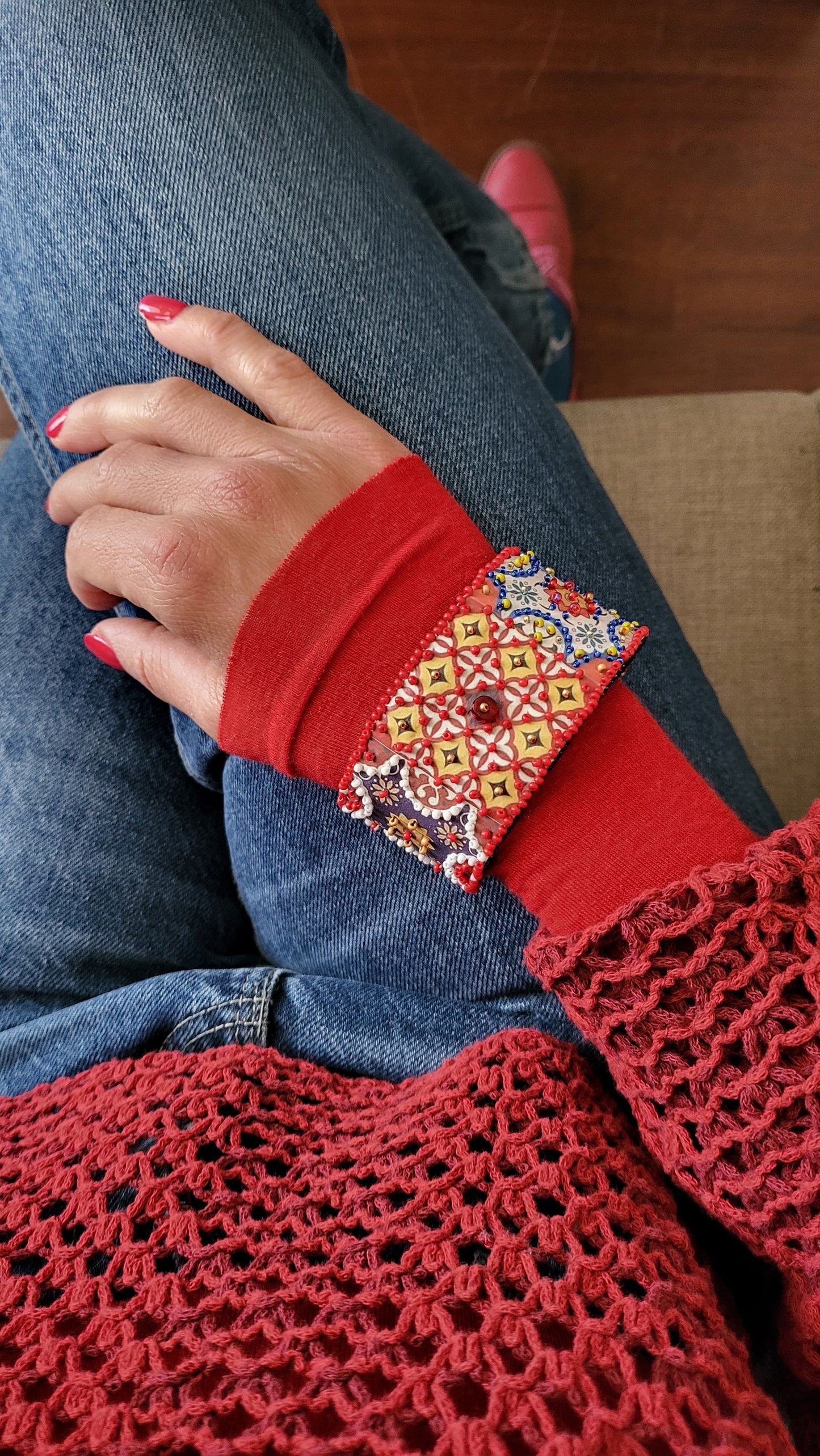 Bracciale Arabesque rosso