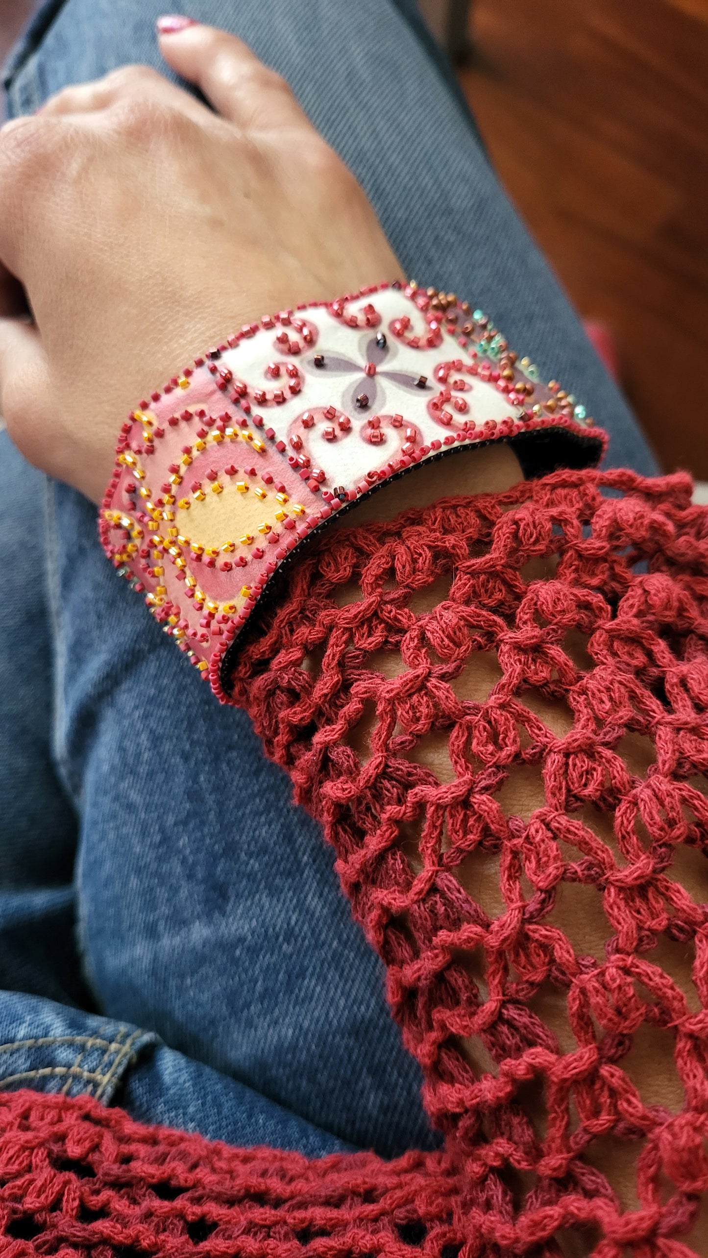 Bracciale Arabesque rosso