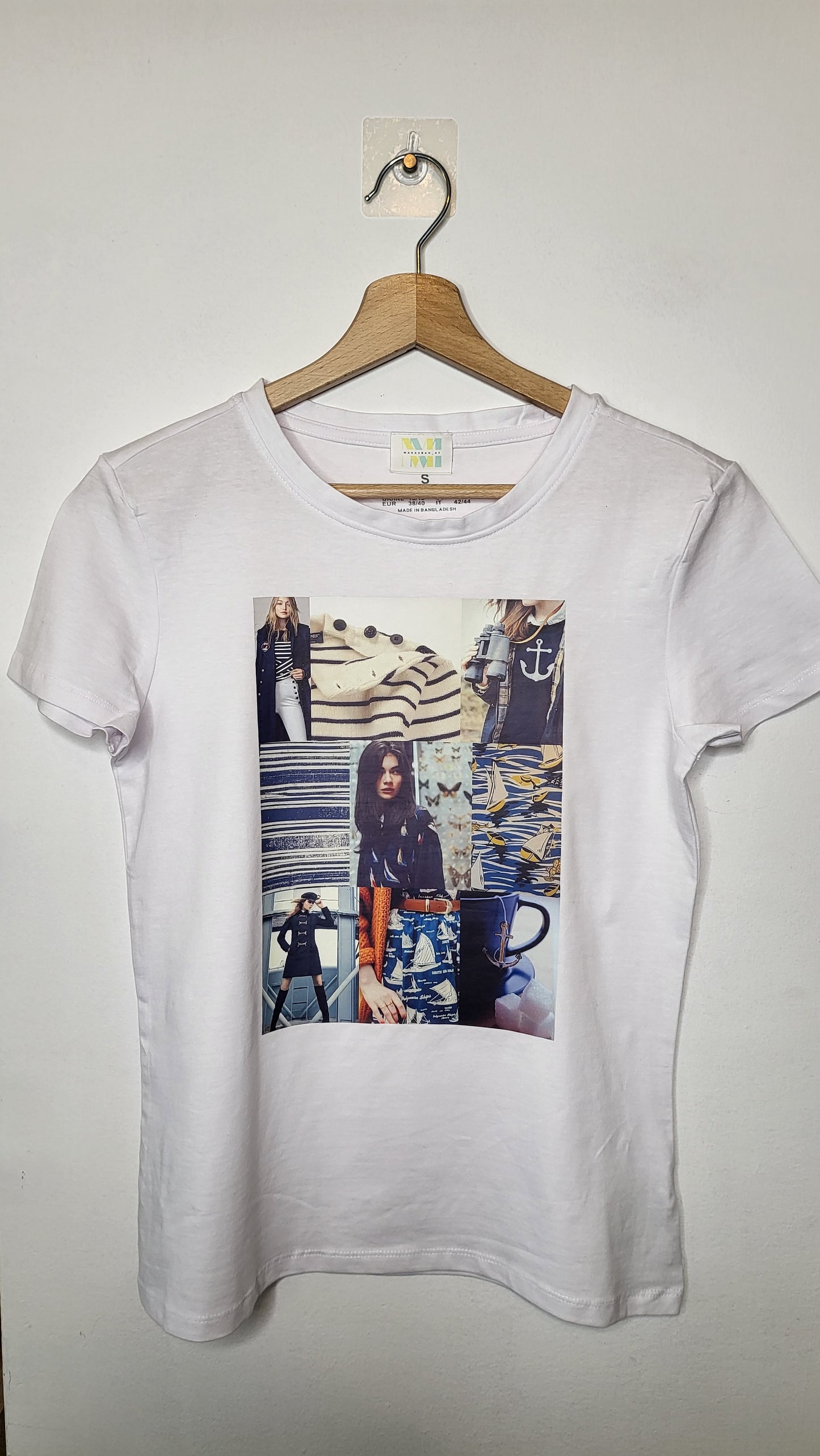 T-shirt bianco "MARIN "