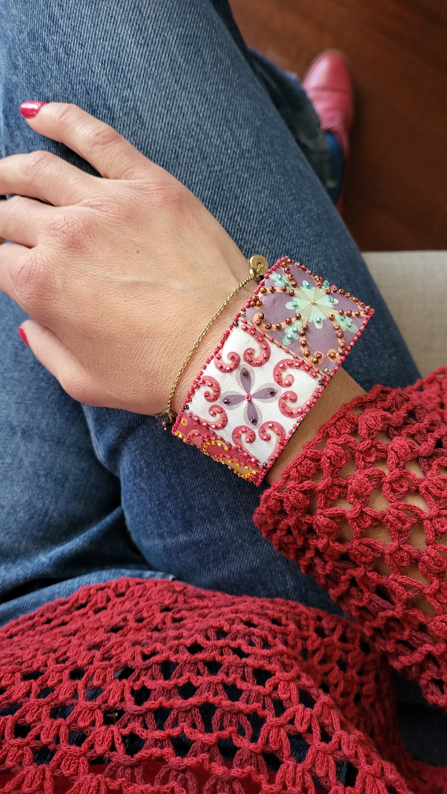 Bracciale Arabesque rosso